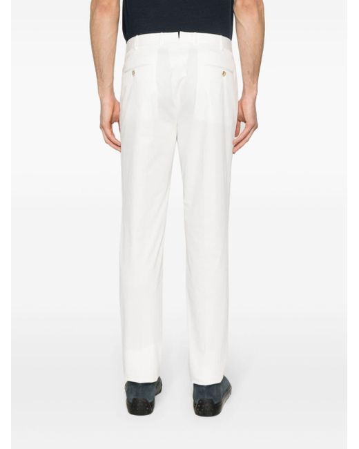 Zegna Pantalon Van Stretch-katoen in het White voor heren