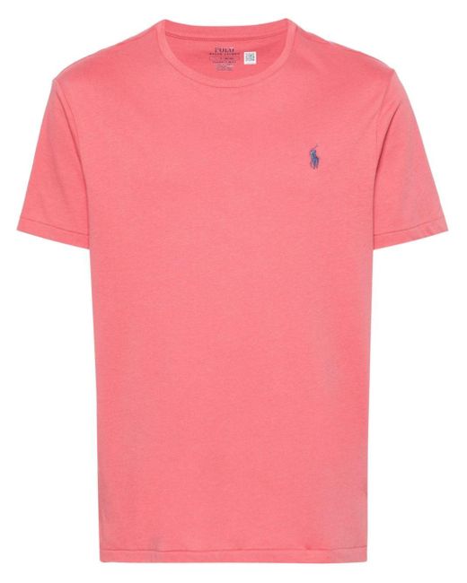 T-shirt en coton à logo Polo Pony Polo Ralph Lauren pour homme en coloris Pink