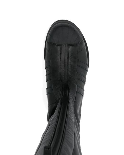 Y-3 Black Zip-Front Platform Boots for men