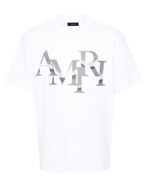 Amiri Staggered Chrome T-Shirt in White für Herren