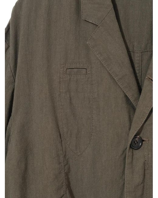 Undercover Gray Logo-Print Notched-Lapel Jacket for men