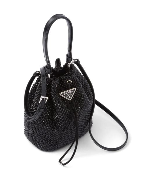 Prada ビジュートリム バケットバッグ Black