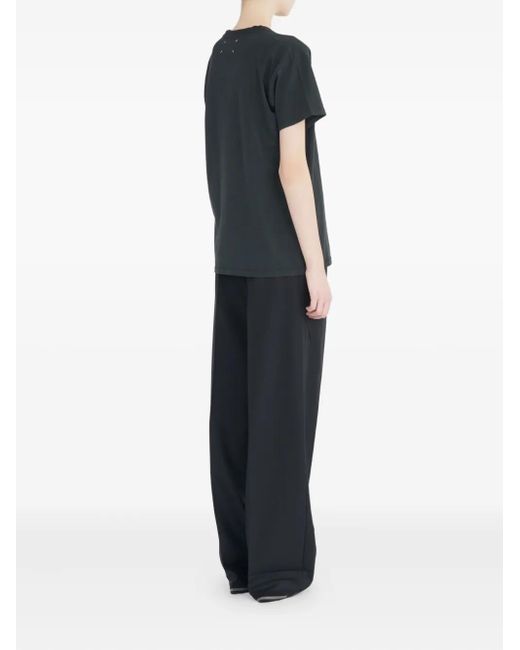 Maison Margiela T-Shirt Met Numbers-Print in het Black