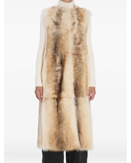 Yves Salomon Natural Lamb Fur Vest