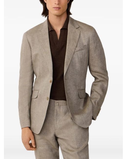 Hackett Natural Delave Hopsack Blazer for men