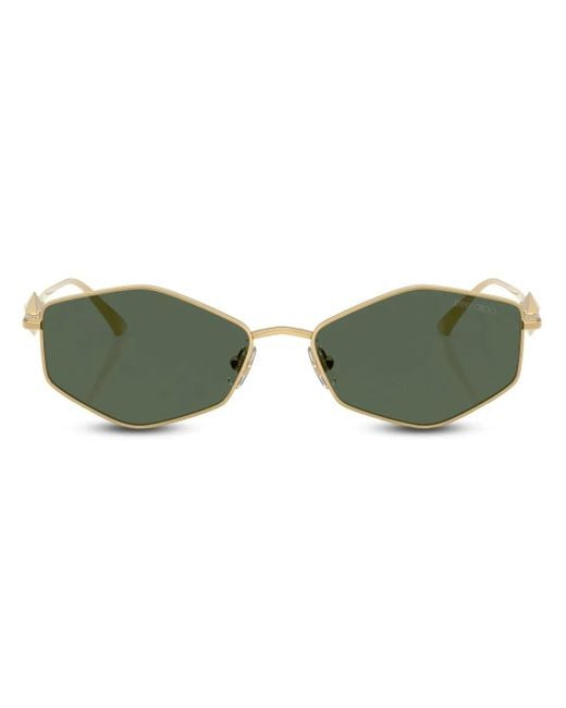 Jimmy Choo Green Logo-Engraved Sunglasses