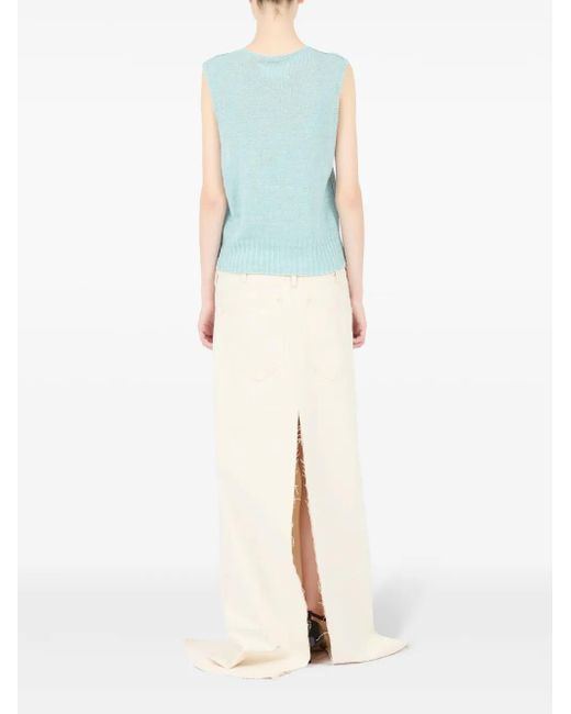 Maison Margiela Blue Fussbett Knitted Top