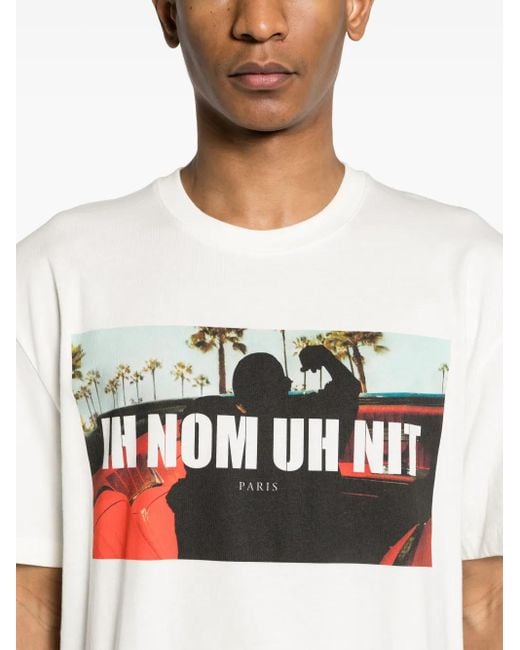 Ih Nom Uh Nit White Photograph-Print Cotton T-Shirt for men