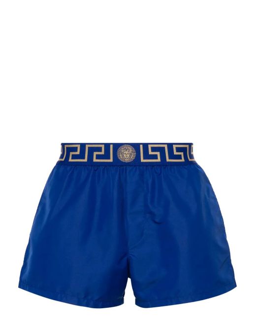 Swim de border Greca Versace pour homme en coloris Blue