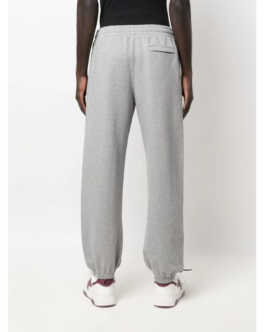 Off-White c/o Virgil Abloh Gray Helvetica Logo Track Pants for men