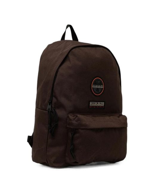 Napapijri Black Logo-Patch Backpack