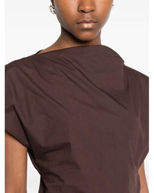Soeur Purple Fedora Draped Top