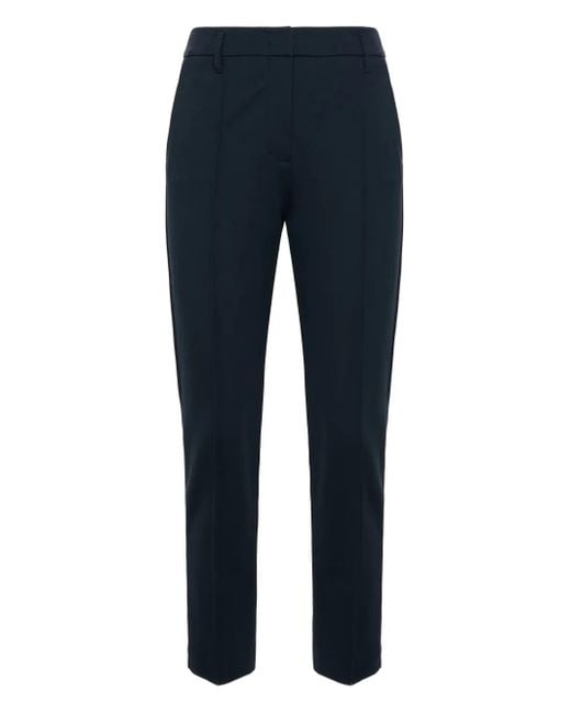 Dorothee Schumacher Blue Belt-Loops Centre-Crease Trousers