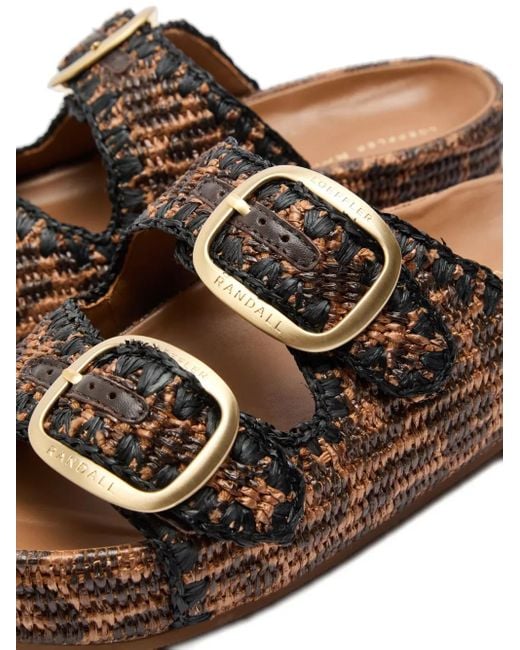 Loeffler Randall Theo バックル サンダル 50mm Brown