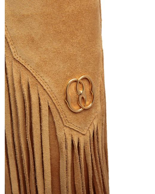 Bally Brown 40Mm Fringed Suede Boots