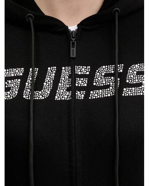 Guess Black Zip-Up Hoodie