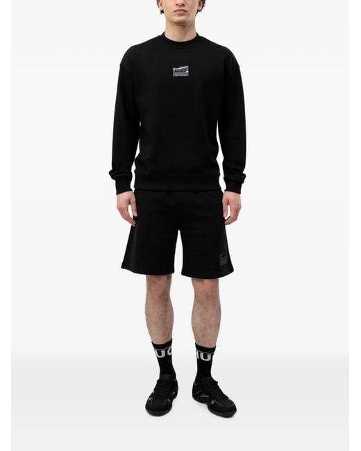 HUGO Black Logo-Patch Sweater for men