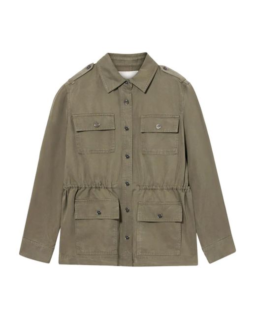 Brooks Brothers Green Utility-Jacke Mit Kordelzug