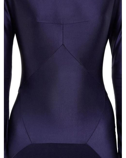 Robe Mi-Longue À Encolure Bateau Rabanne en coloris Blue