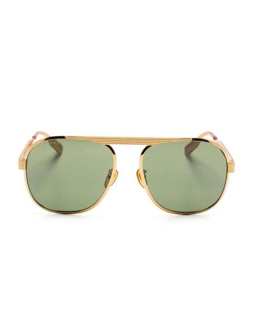 Gucci Green Pilot-frame Sunglasses for men