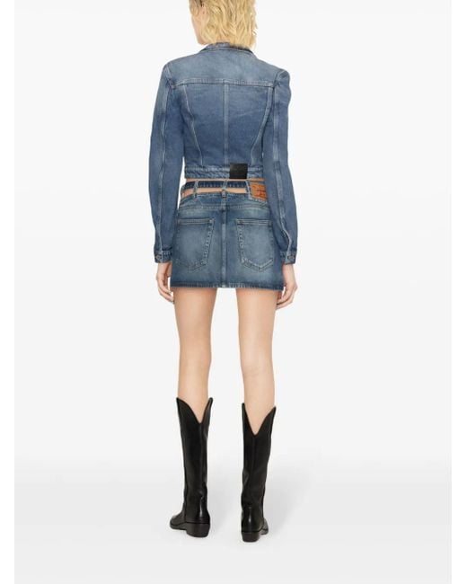 Off-White c/o Virgil Abloh Blue Denim Jacket With Harness Details