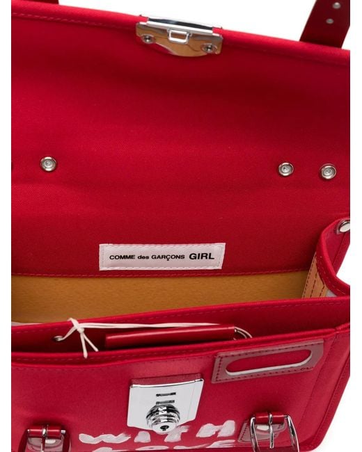 Comme des Garçons Red Graphic-Print Crossbody Bag