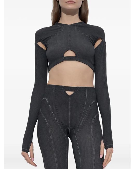 Nike X Knwls Cut-Out Long-Sleeve Top in Black | Lyst