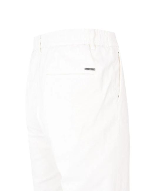Peserico White Drawstring Trousers for men