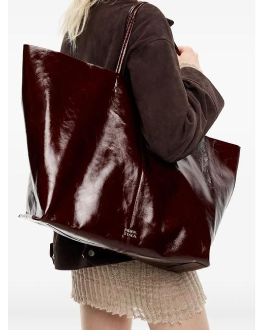 Bimba Y Lola Purple Shopper Tote Bag Aus Leder