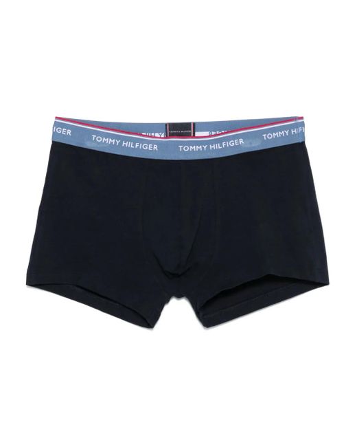 Tommy Hilfiger Blue Logo-Print Boxers (Pack Of Three) for men