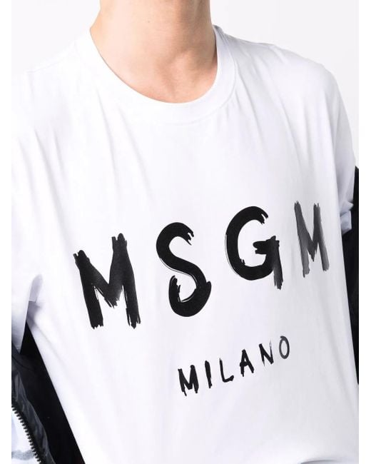MSGM T-Shirt Mit Logo-Print in Blue für Herren