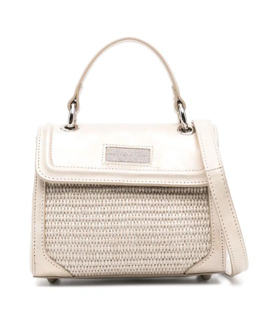 Peserico Natural Mini Leather Tote Bag