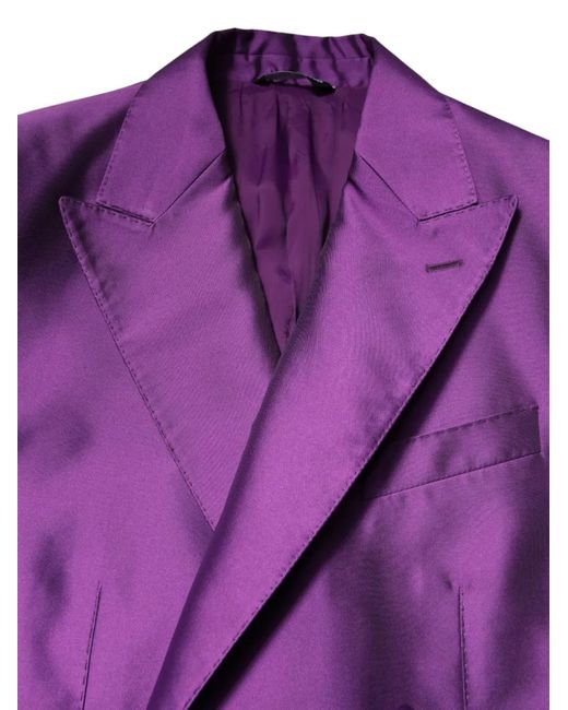 Dolce & Gabbana Purple Double-Breasted Blazer for men