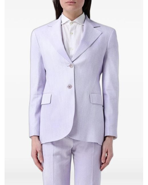 Ermanno Scervino Purple Single-Breasted Blazer