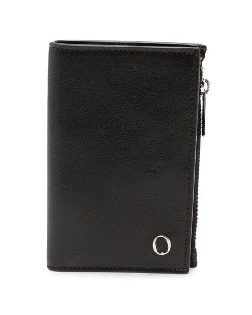 Orciani Black Logo-Plaque Bifold Wallet