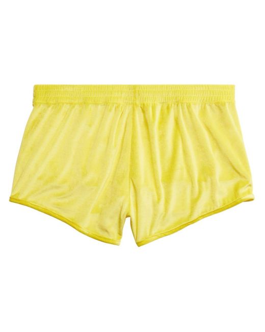 Short en coton à taille élastiquée Balenciaga en coloris Yellow