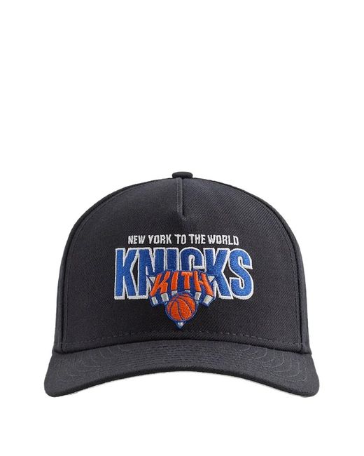 Kith Blue X New Era X New York Knicks 9Forty Snapback Cap for men