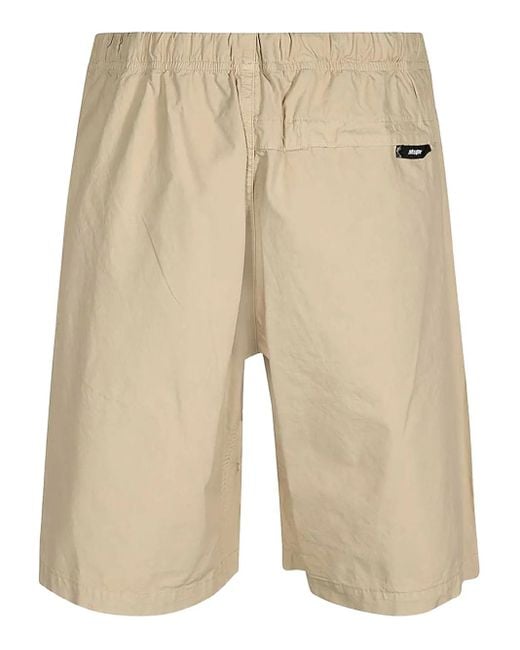 MSGM Natural Belted Cotton Shorts for men