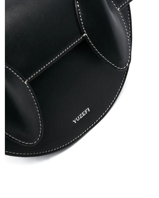 Yuzefi Black Pretzel Mini Tote Bag