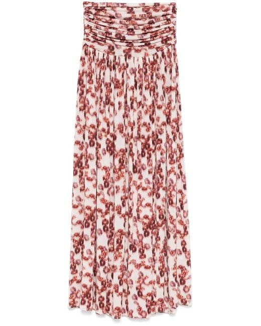 Isabel Marant Red Gwendy Maxi Skirt