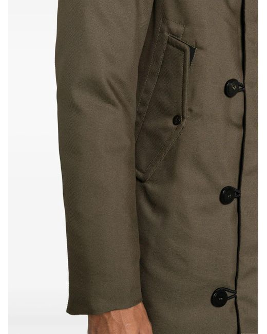 Peuterey Green Hooded Feather Down Parka for men