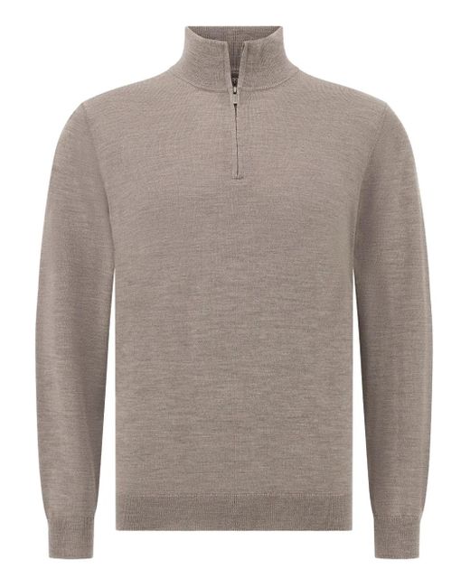 メンズ Boggi ハーフジップ セーター Gray