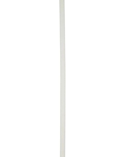 Lanvin White Punched Hole Adjustable Leather Belt