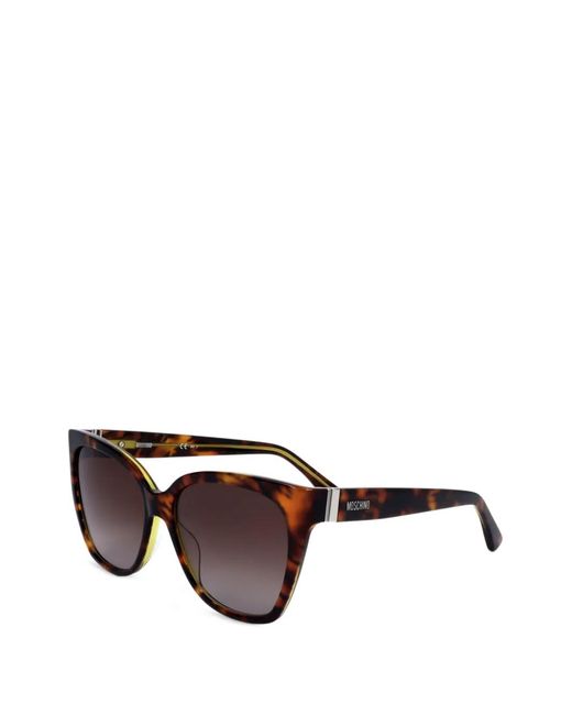 Moschino Brown Tortoiseshell-Effect Sunglasses