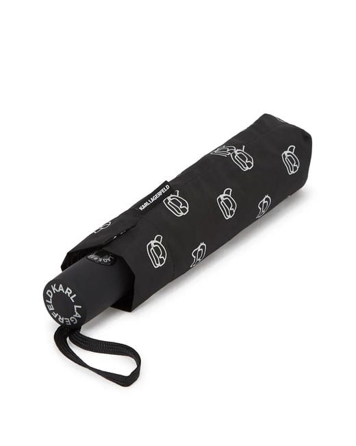 Karl Lagerfeld Black Ikon Umbrella