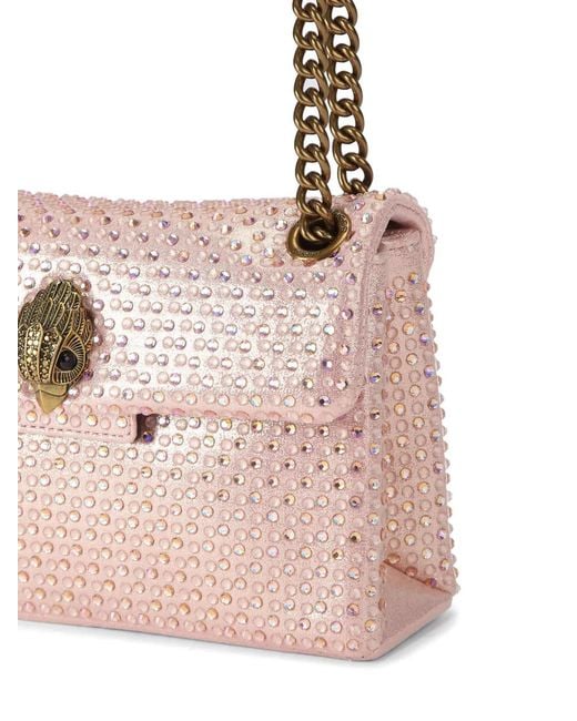 Kurt Geiger Pink Mini Kensington Eagle -Embellished Shoulder Bag