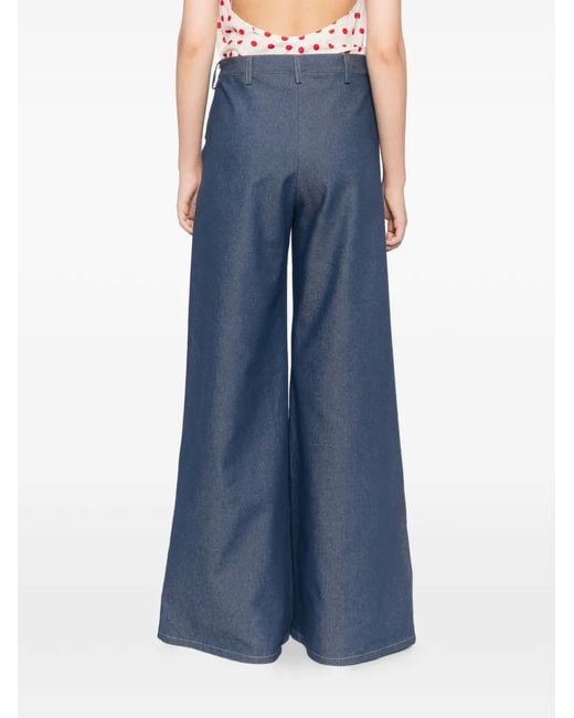 BLAKLACE Blue Cutout Trousers