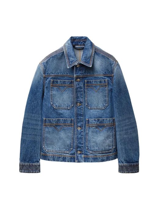 Versace Blue Denim Blouson for men