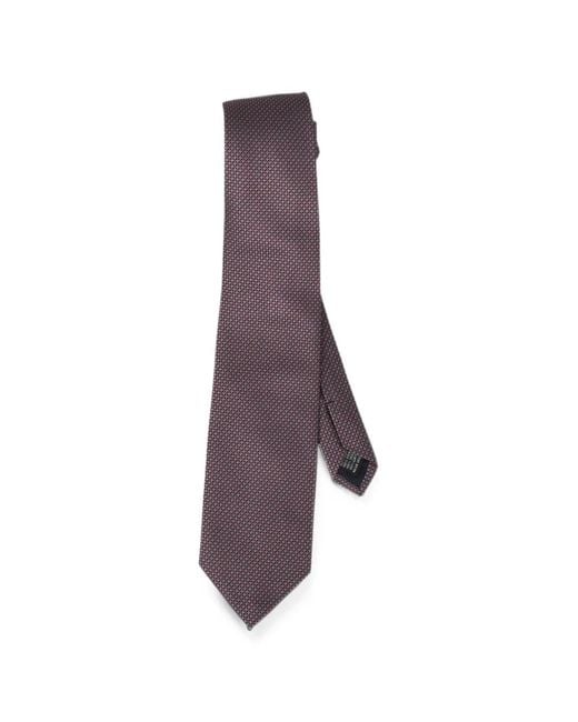 Pal Zileri White Geometric-Pattern Tie for men