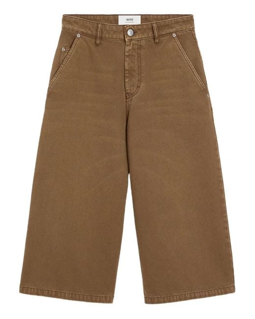 Bermudas Con Bolsillos AMI de color Brown